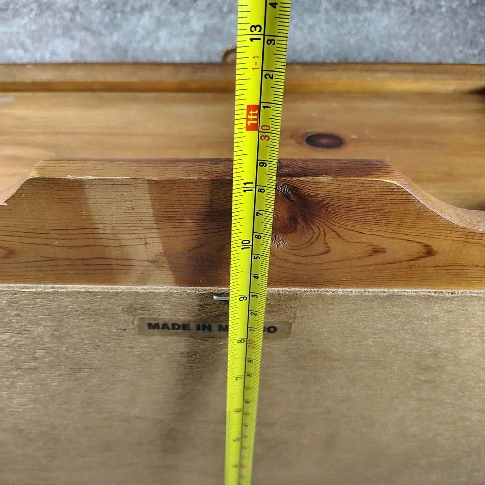 Vintage Wooden Bread Box With Window Front Made With Tender Loving Care